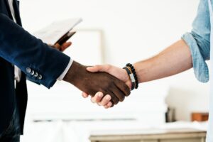 handshake after a successful transaction